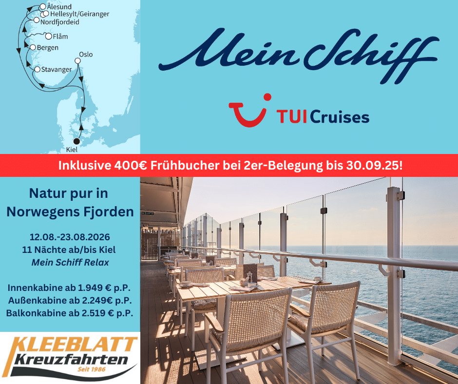 Mein Schiff Relax - Natur pur in Norwegens Fjorden