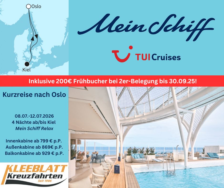 Mein Schiff Relax - Kurzreise nach Oslo